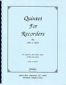 1032 -  Pentagram, Quintet for Recorder By John S. Kitts-Turner (SAATB) [MTC05]