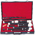 2351 - Aulos Hard Case with Instruments of:  Sopranino , Soprano, Alto and Tenor Recorders